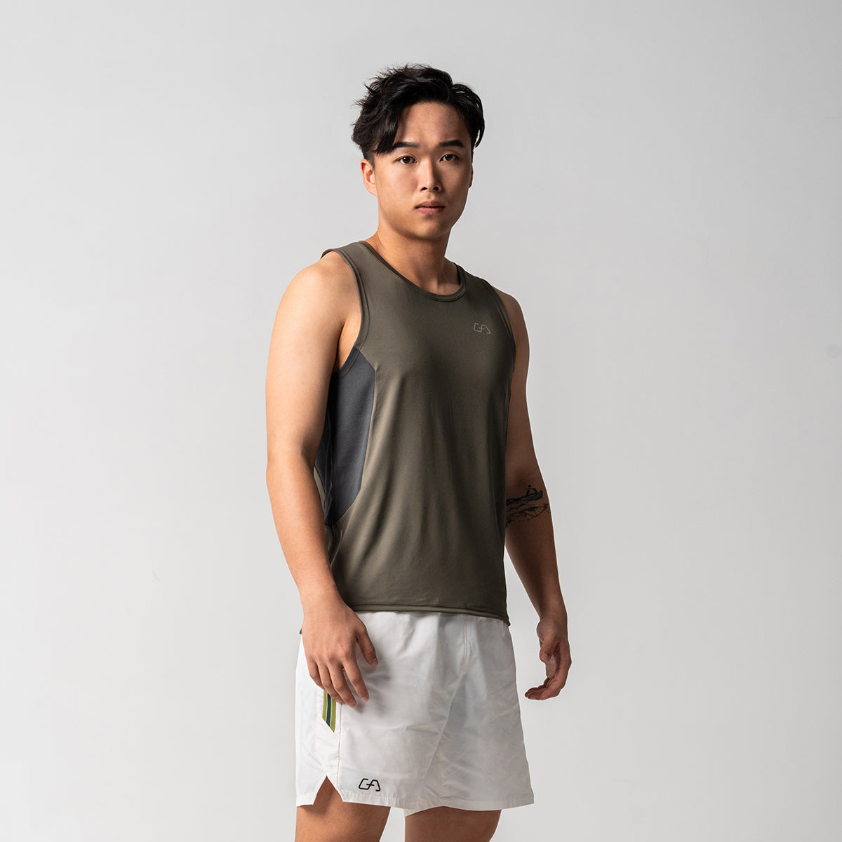 Image of Training Breathable Mesh Blocking Tank Top for Men