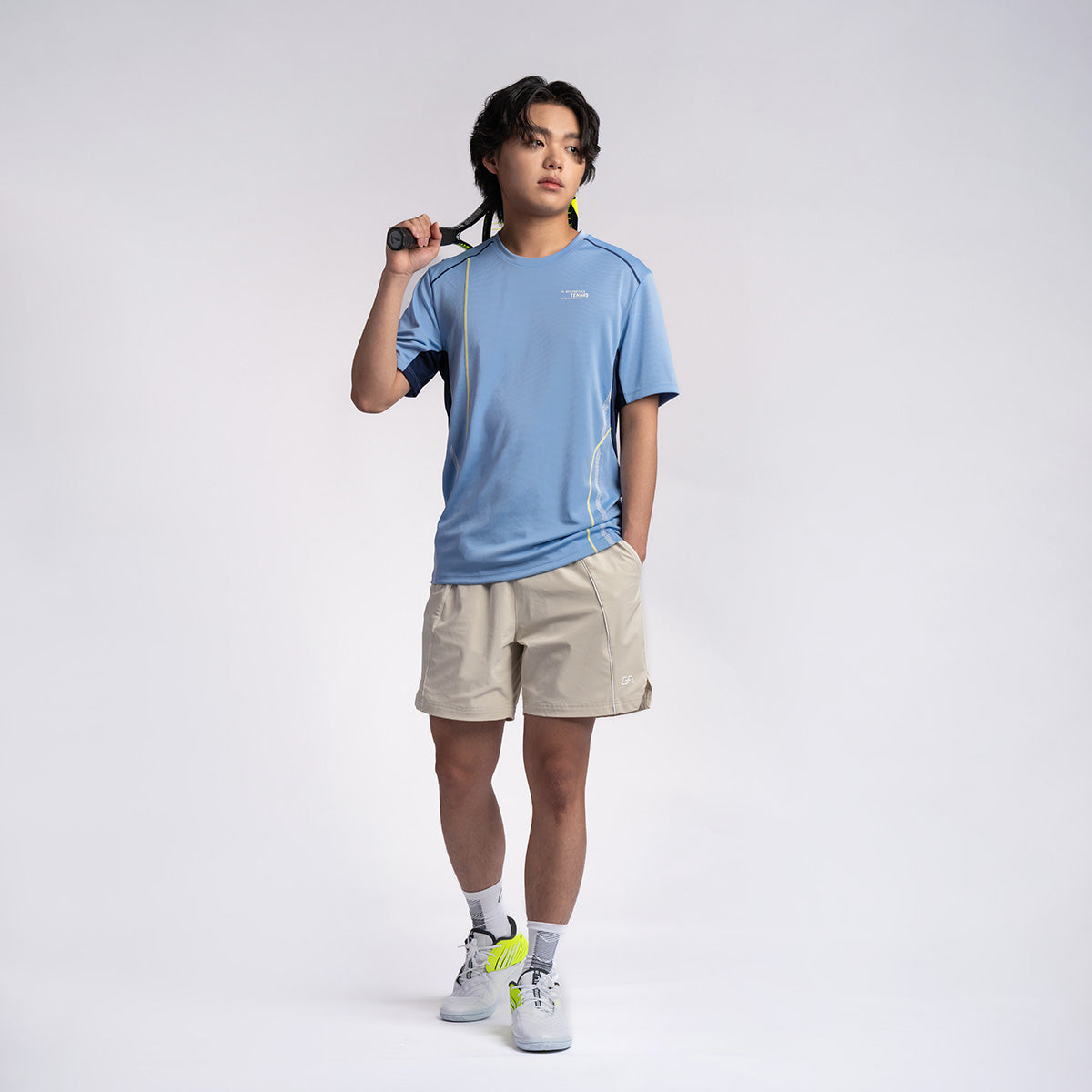 Image of 網球訓練男裝性能合身款T恤