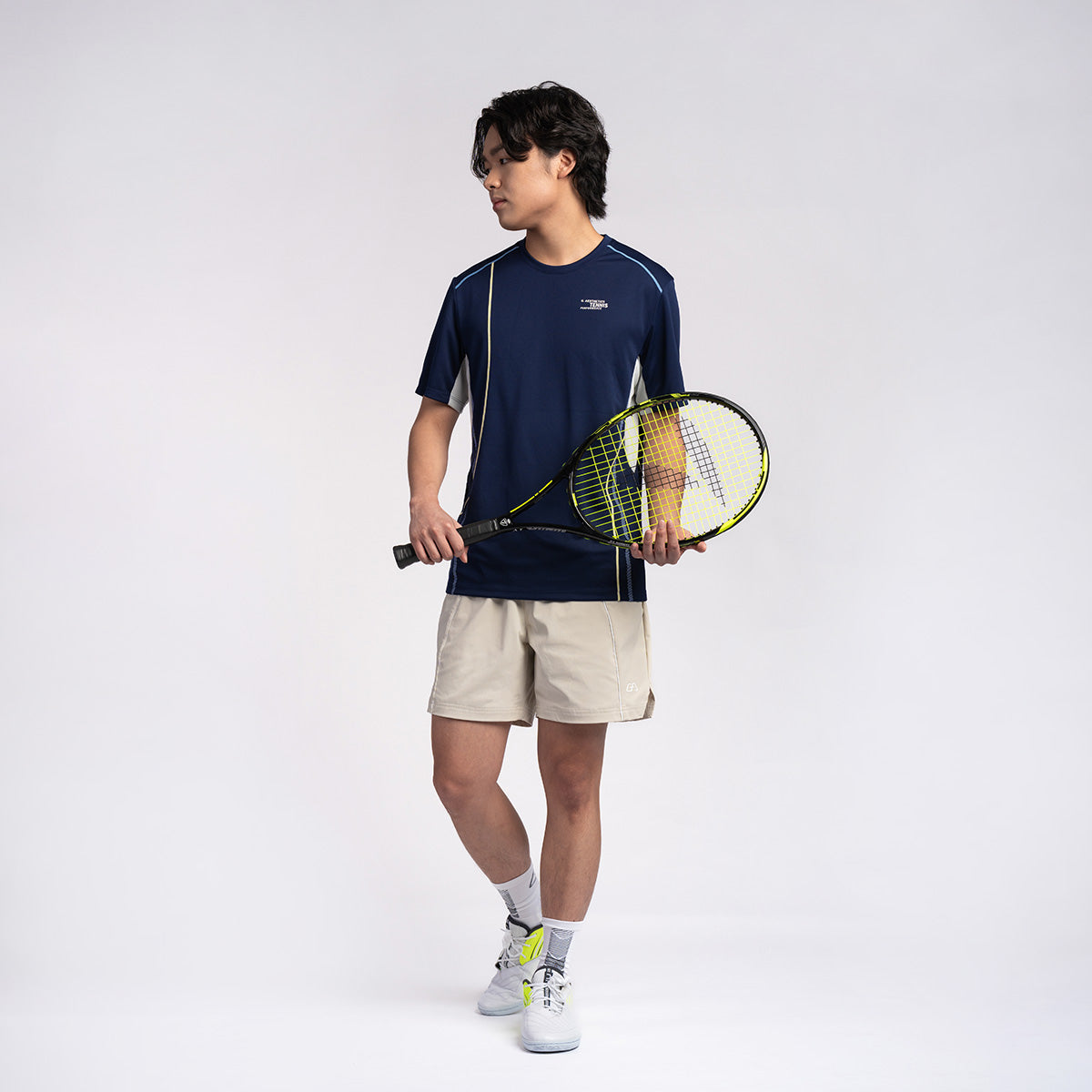 網球訓練男裝性能合身款T恤