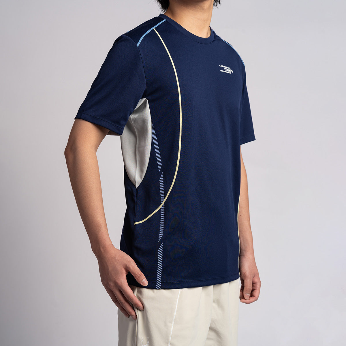 網球訓練男裝性能合身款T恤