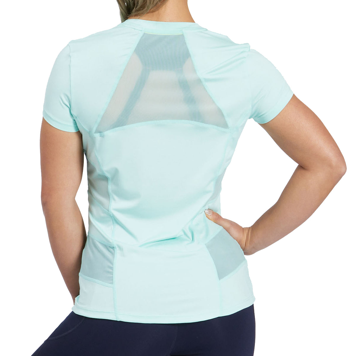 Image of Activewear Mesh Blocking Sport Shirt for Women