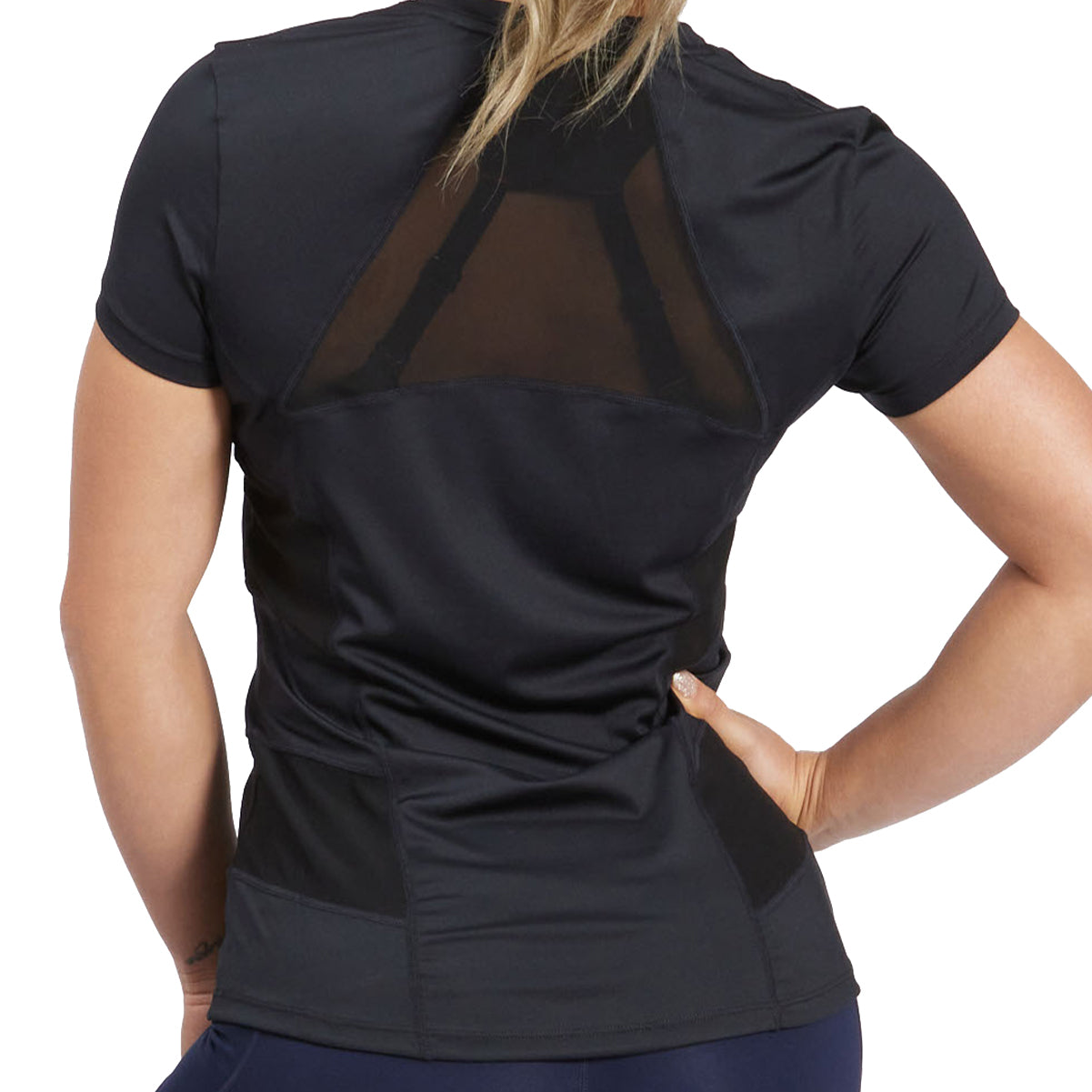 Image of Activewear Mesh Blocking Sport Shirt for Women