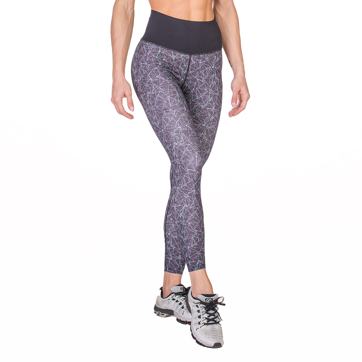 Image of Activewear Quantum Mirac Leggings Geometry Pattern Reversible for Women