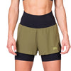 Activewear 2in1 Color Block Running Shorts for Women