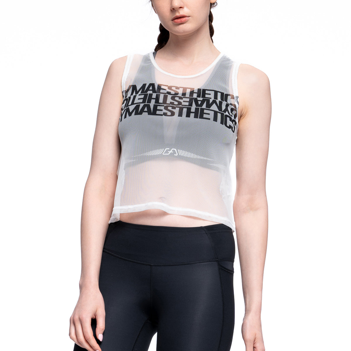 Image of Athleisure Body Mesh Tank Top Sleeveless for Women
