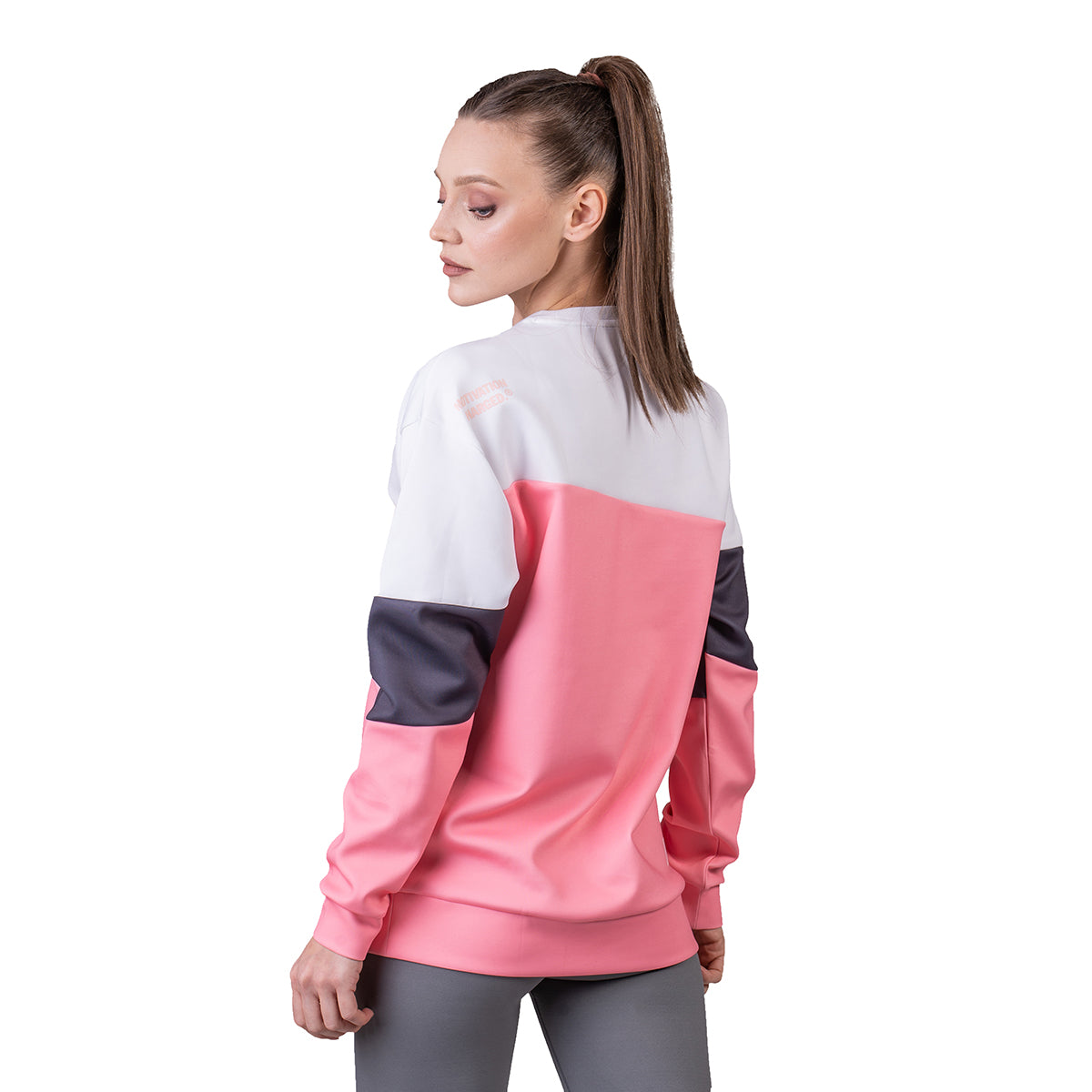 Image of 女裝休閒吸濕排汗撞色長袖運動上衣