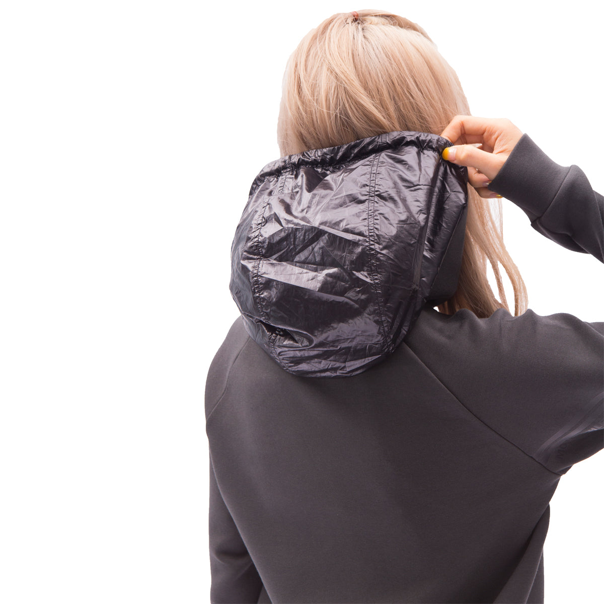 Image of 女裝休閒棉感連帽上衣