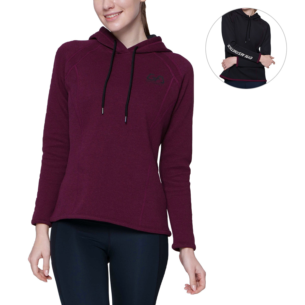 Image of Athleisure Reversible Hoodies Pique for Women
