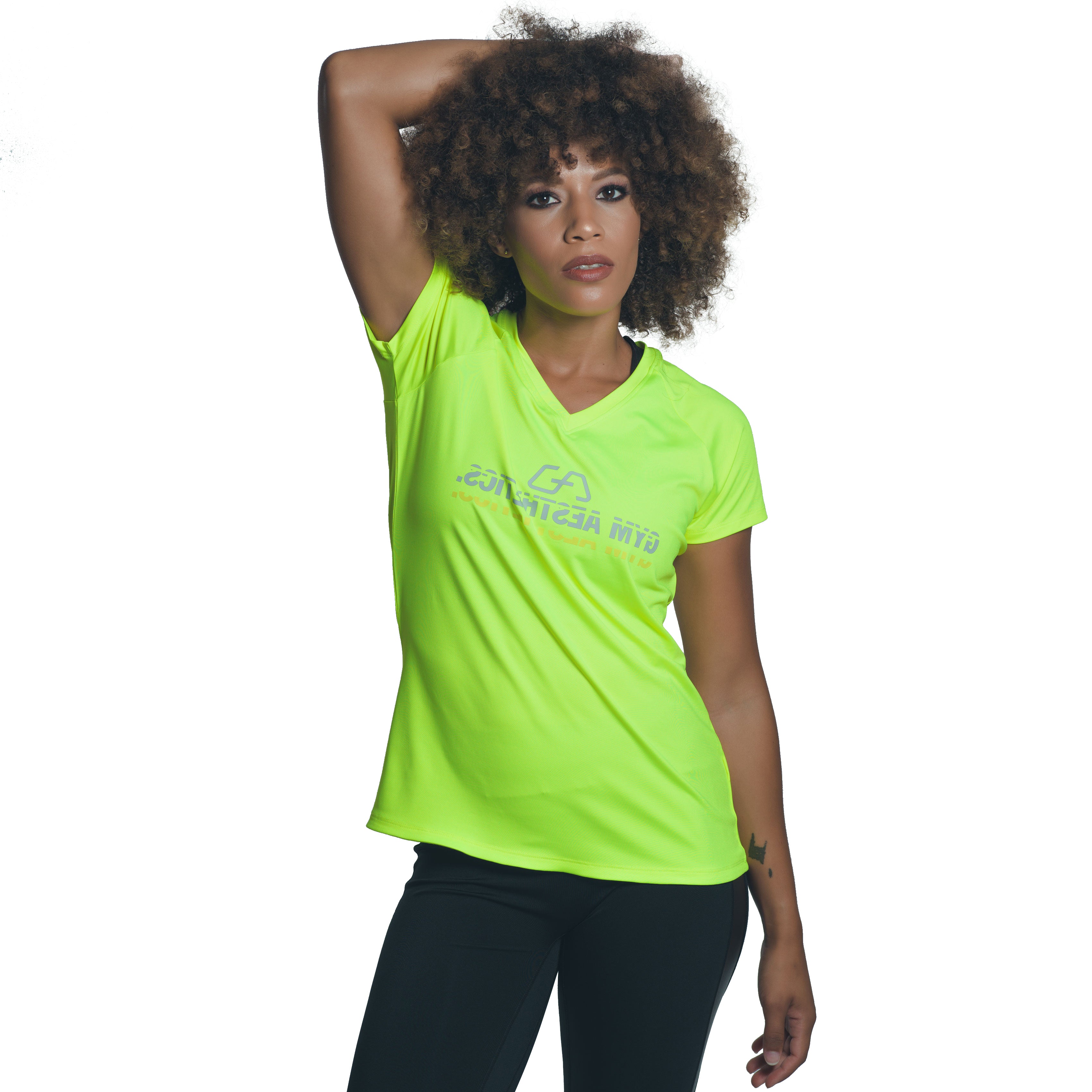 Image of Basic Performance Ladies Mirror Logo Gym Sport Tee