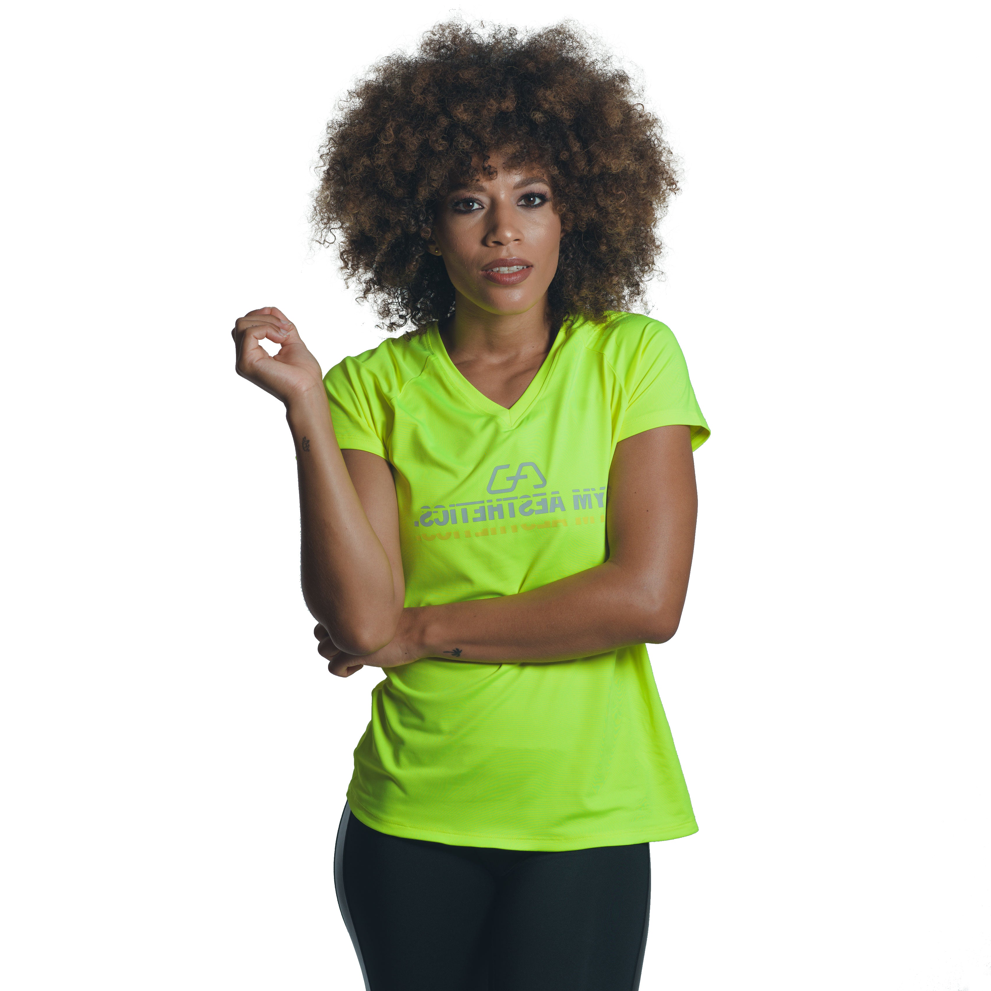Image of Basic Performance Ladies Mirror Logo Gym Sport Tee