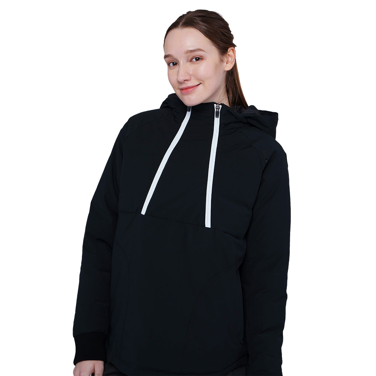 Image of 女裝功能保暖撞色拉鍊運動外套