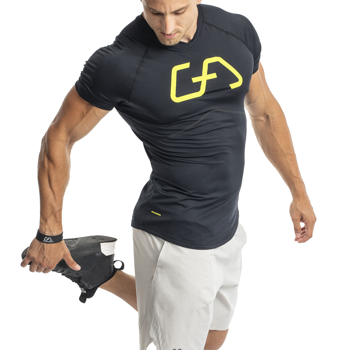 Image of Logo V-Neck Raglan Shirt Intensity for Men