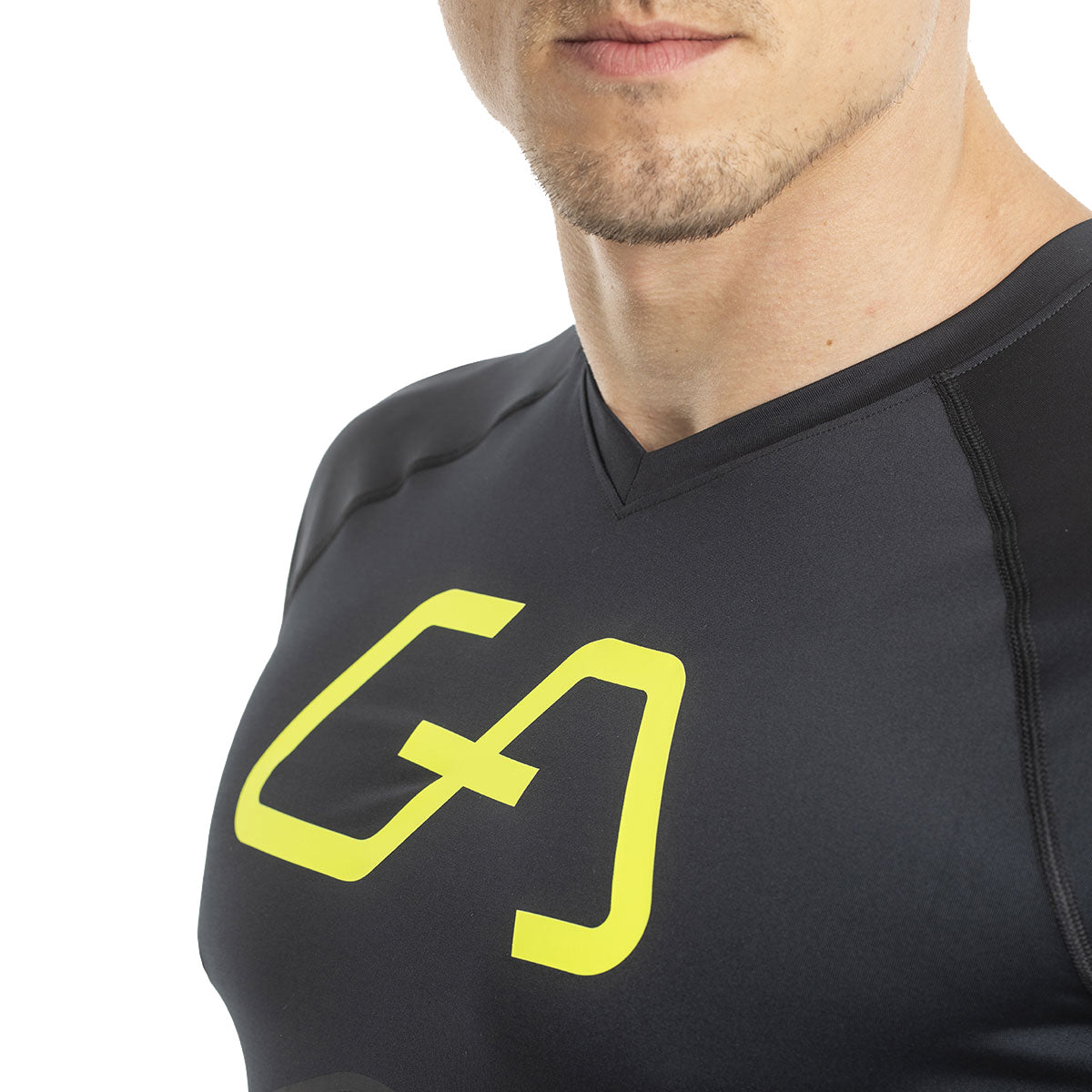 Image of Logo V-Neck Raglan Shirt Intensity for Men