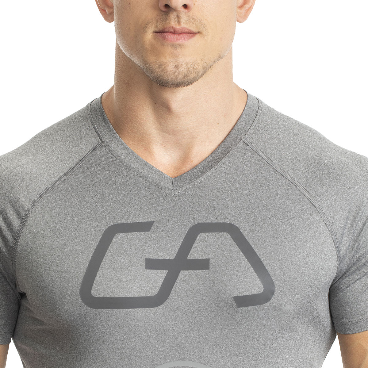 Image of Logo V-Neck Raglan Shirt Intensity for Men