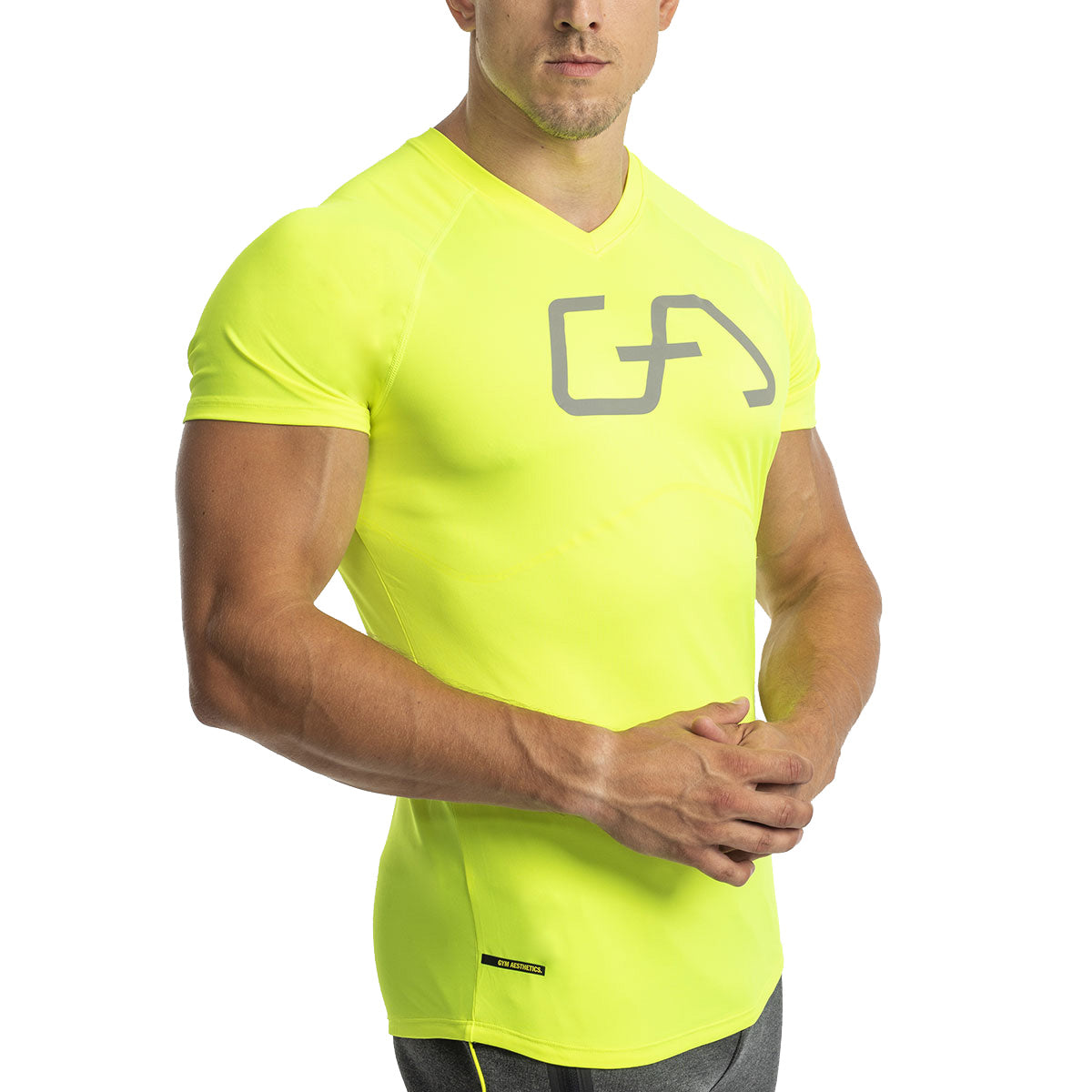 Image of Logo V-Neck Raglan Shirt Intensity for Men