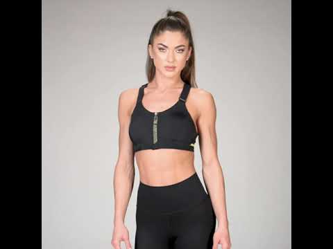 Image of Training Zip Sports Bra for Women
