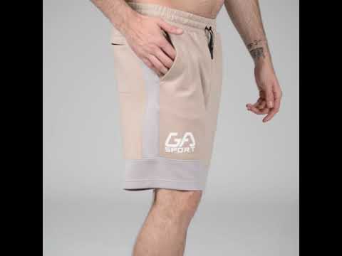 Image of Workout Color Blocking Cotton Touch 9 inch Running Shorts for Men