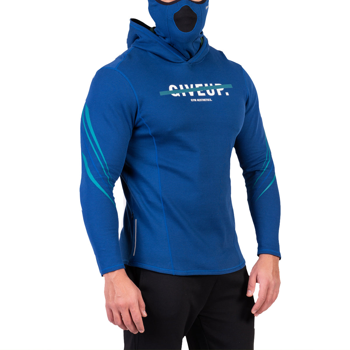 Image of Protection Detachable Mask Hooded T Shirt for Men