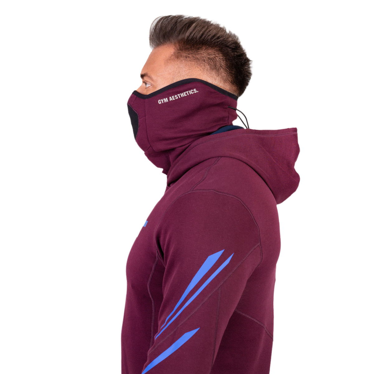Image of Protection Detachable Mask Hooded T Shirt for Men