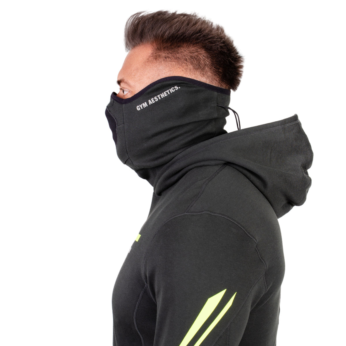 Image of Protection Detachable Mask Hooded T Shirt for Men