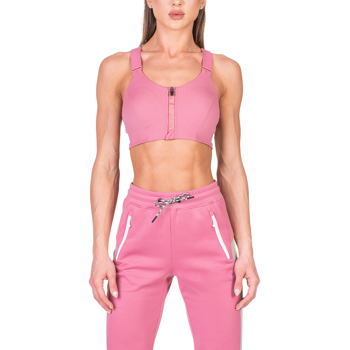Image of Training Zip Sports Bra for Women