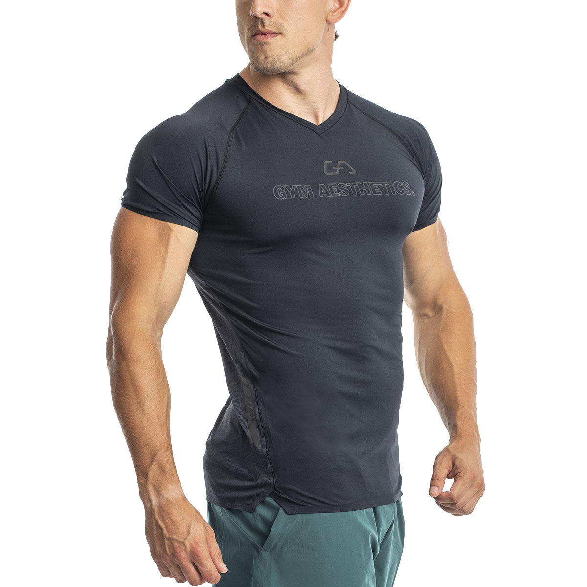 Image of V-Neck Raglan Functional Shirt Intensity for Men