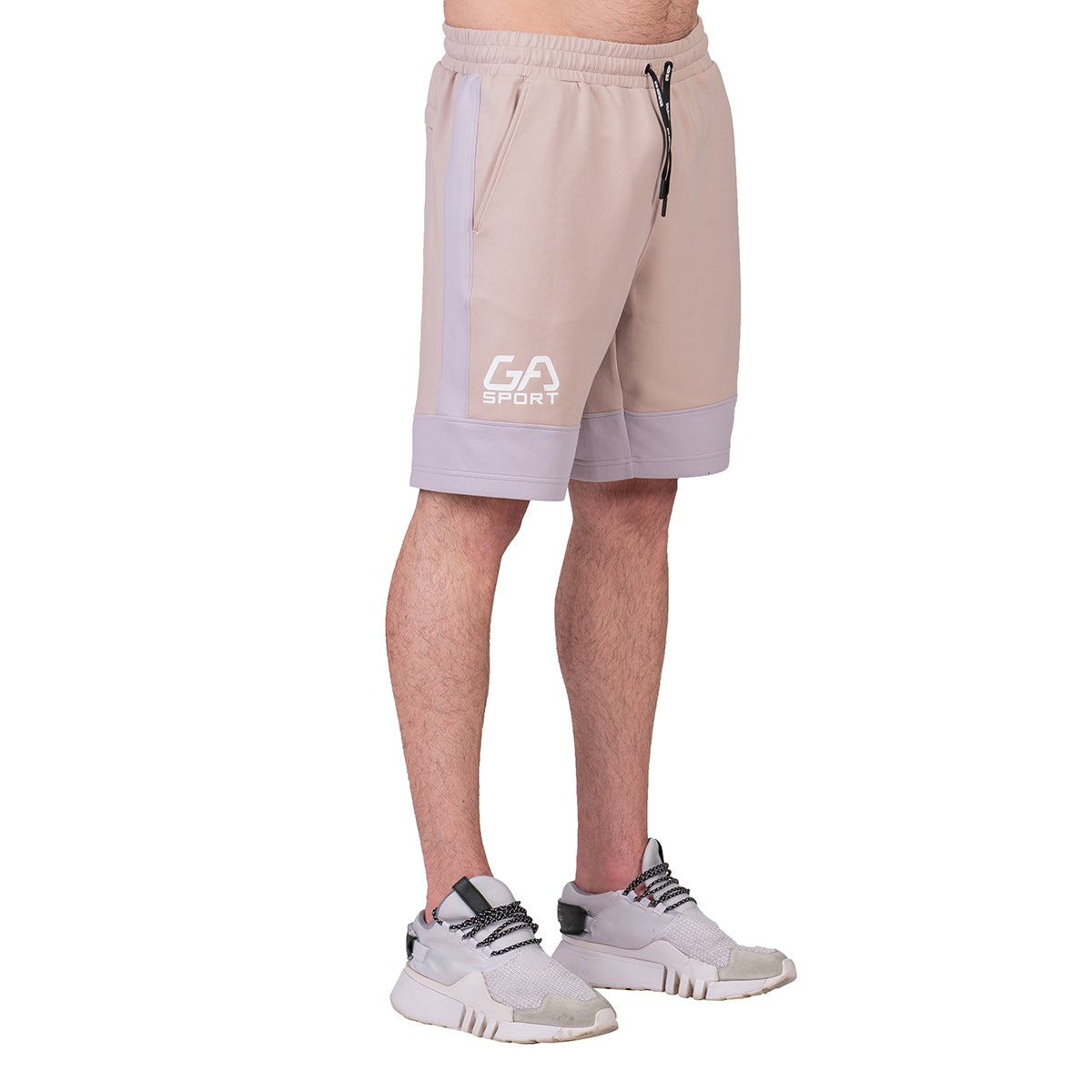 Image of Workout Color Blocking Cotton Touch 9 inch Running Shorts for Men