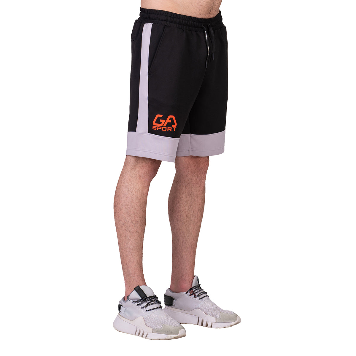 Image of Workout Color Blocking Cotton Touch 9 inch Running Shorts for Men