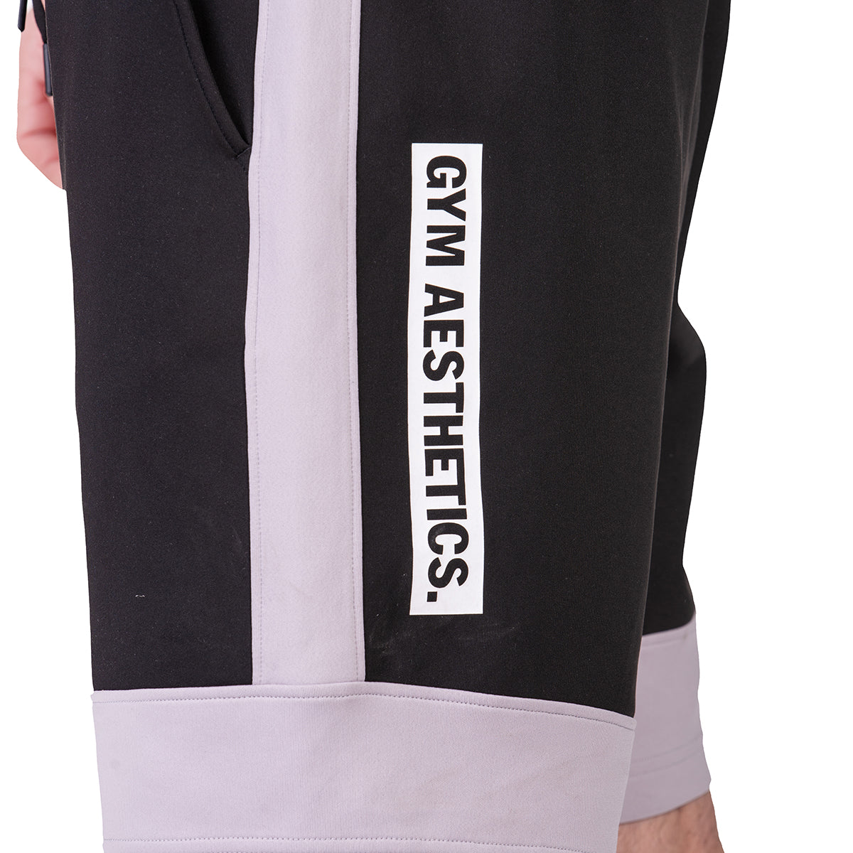 Image of Workout Color Blocking Cotton Touch 9 inch Running Shorts for Men